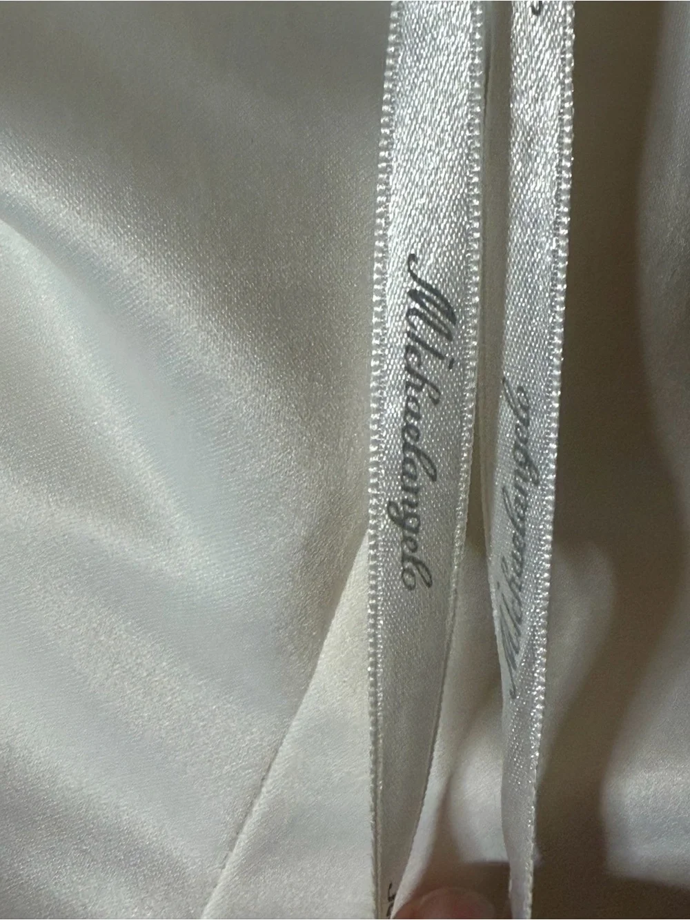 Vintage Michaelangelo 2423IVORY Two-Tone Satin Wedding Dress Size 8